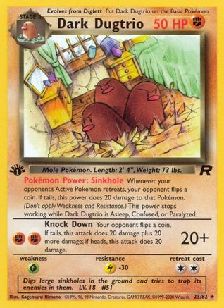 Team Rocket 023/82 Dark Dugtrio (23) - Unlimited - Rare