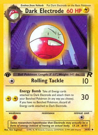 Team Rocket 034/82 Dark Electrode - Unlimited - Uncommon
