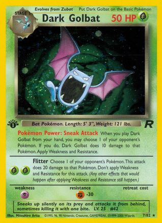 Team Rocket 007/82 Dark Golbat (7) - Unlimited Holofoil - Holo Rare
