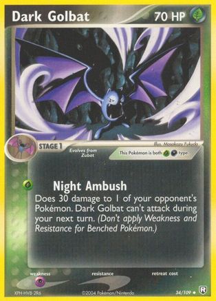 Team Rocket Returns 034 Dark Golbat - Reverse Holofoil - Uncommon
