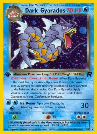 Team Rocket 008/82 Dark Gyarados (8) - Unlimited Holofoil - Holo Rare
