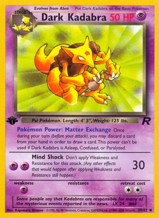 Team Rocket 039/82 Dark Kadabra - Unlimited - Uncommon