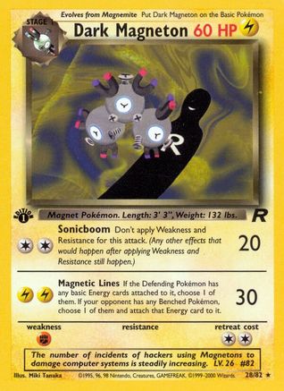 Team Rocket 028/82 Dark Magneton (28) - Unlimited - Rare