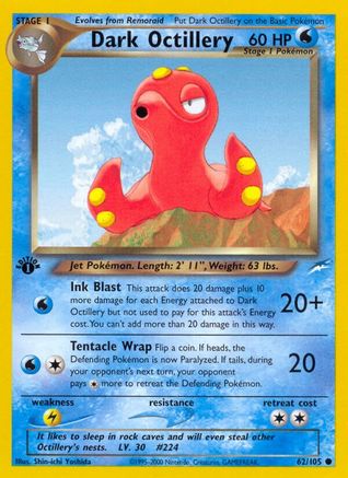 Neo Destiny 062/105 Dark Octillery - 1st Edition - Common