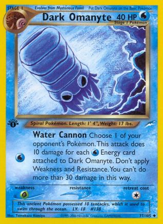 Neo Destiny 037/105 Dark Omanyte - Unlimited - Uncommon