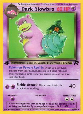 Team Rocket 029/82 Dark Slowbro (29) - 1st Edition - Rare