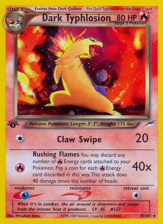 Neo Destiny 010/105 Dark Typhlosion - 1st Edition Holofoil - Holo Rare