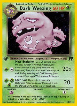 Team Rocket 014/82 Dark Weezing (14) - Unlimited Holofoil - Holo Rare