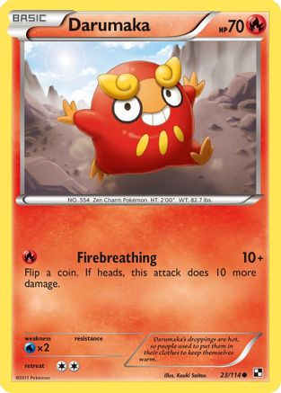 Black and White 023/114 Darumaka (23) - Reverse Holofoil - Common