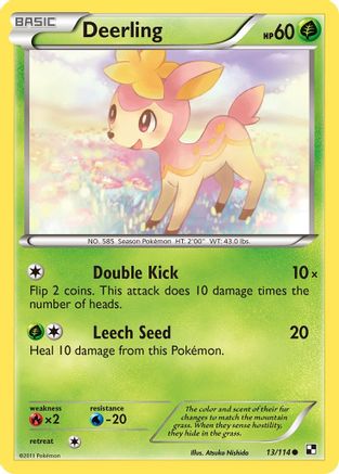 Black and White 013/114 Deerling - Reverse Holofoil - Common