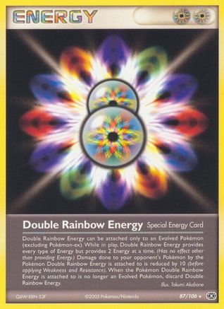 Emerald 087 Double Rainbow Energy - Reverse Holofoil - Rare