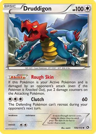 Legendary Treasures 106 Druddigon - Reverse Holofoil - Uncommon