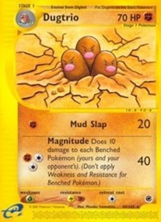 Expedition 044 Dugtrio (44) - Reverse Holofoil - Rare