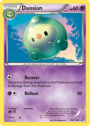 Black and White 056/114 Duosion - Reverse Holofoil - Uncommon