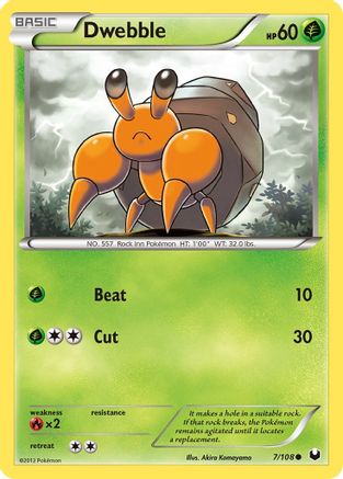Dark Explorers 007 Dwebble - Reverse Holofoil - Common