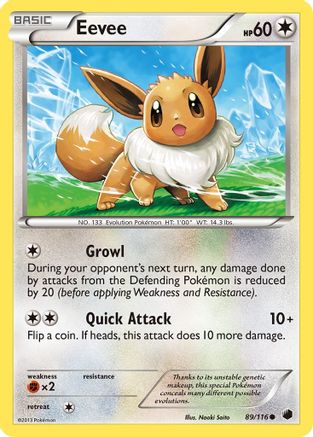Plasma Freeze 089/116 Eevee (89) - Reverse Holofoil - Common