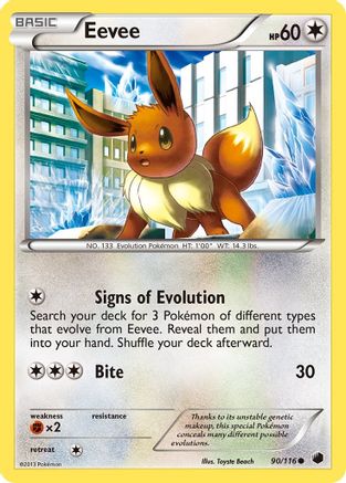 Plasma Freeze 090/116 Eevee (90) - Reverse Holofoil - Common