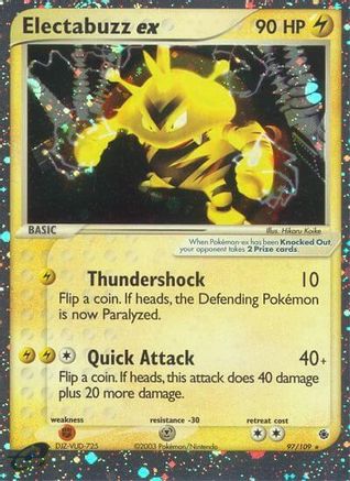 Ruby and Sapphire /109 Electabuzz ex - Holofoil - Ultra Rare