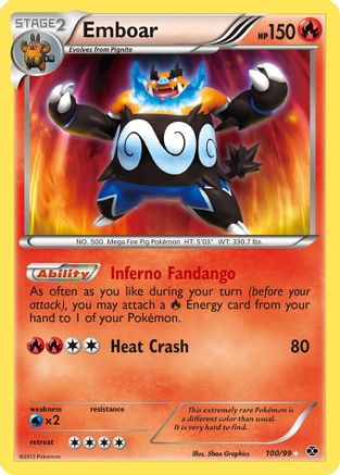Next Destinies 100 Emboar - Holofoil - Secret Rare