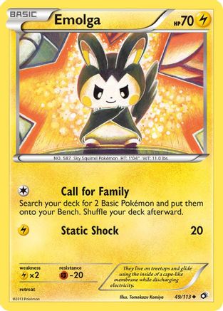 Legendary Treasures 049/113 Emolga - Uncommon