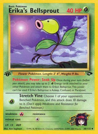 Gym Challenge 038/132 Erika's Bellsprout - 1st Edition - Uncommon