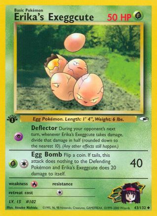 Gym Heroes 043/132 Erika's Exeggcute (43) - Unlimited - Uncommon