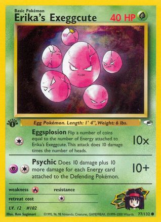 Gym Heroes 077/132 Erika's Exeggcute (77) - Unlimited - Common