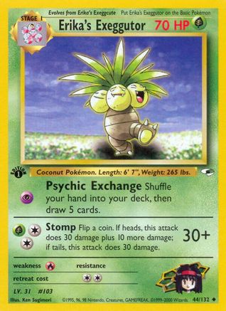 Gym Heroes 044/132 Erika's Exeggutor - 1st Edition - Uncommon