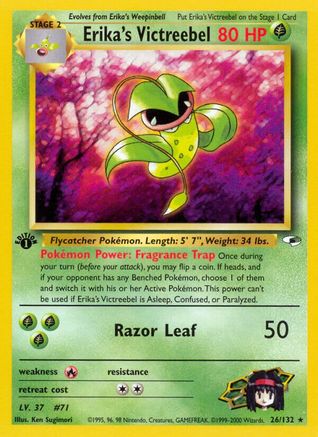 Gym Heroes 026/132 Erika's Victreebel - 1st Edition - Rare