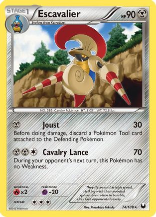 Dark Explorers 074 Escavalier - Reverse Holofoil - Rare