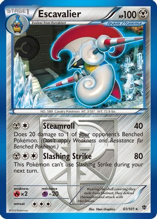 Plasma Blast 061 Escavalier (Team Plasma) - Reverse Holofoil - Rare