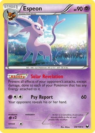 Dark Explorers 048/108 Espeon - Reverse Holofoil - Rare