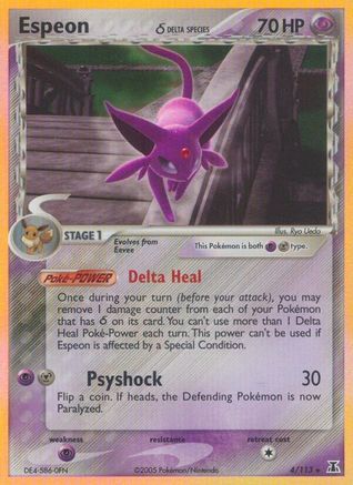 Delta Species 004 Espeon (Delta Species) - Reverse Holofoil - Holo Rare