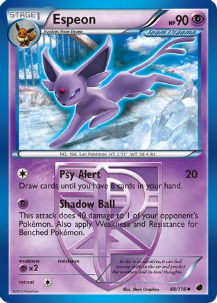 Plasma Freeze 048/116 Espeon (Team Plasma) - Uncommon