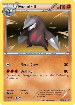 Emerging Powers 056 Excadrill (56) - Reverse Holofoil - Holo Rare