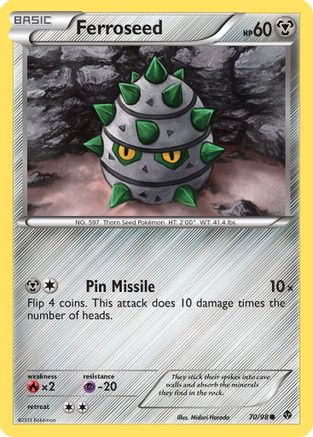 Emerging Powers 070 Ferroseed (70) - Reverse Holofoil - Common