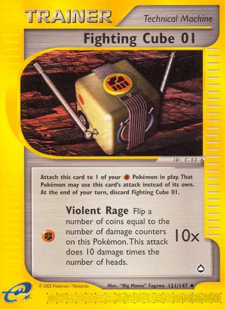 Aquapolis 121 Fighting Cube 01 - Reverse Holofoil - Uncommon