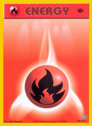 Neo Genesis 107/111 Fire Energy - Unlimited - Common