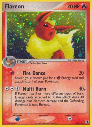 Unseen Forces 005 Flareon - Reverse Holofoil - Holo Rare