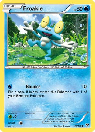 XY Base Set 039 Froakie - Reverse Holofoil - Common