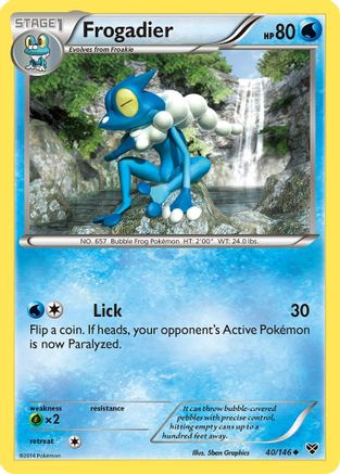 XY Base Set 040 Frogadier - Reverse Holofoil - Uncommon