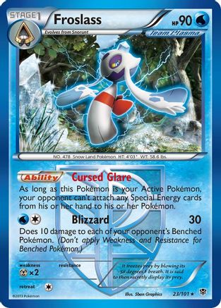Plasma Blast 023/101 Froslass (Team Plasma) - Reverse Holofoil - Rare