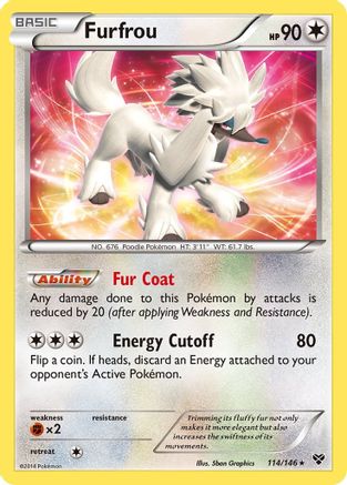 XY Base Set 114 Furfrou - Reverse Holofoil - Holo Rare