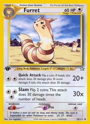 Neo Genesis 035/111 Furret - Unlimited - Uncommon