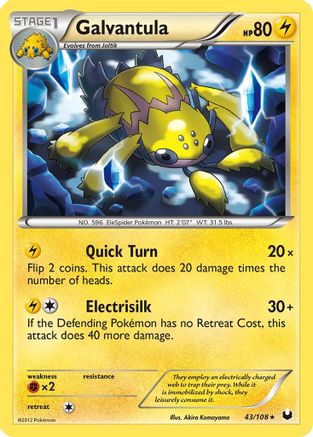 Dark Explorers 043 Galvantula - Reverse Holofoil - Rare