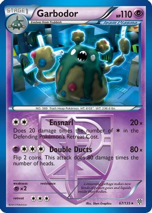 Plasma Storm 067 Garbodor (Team Plasma) (67) - Reverse Holofoil - Rare