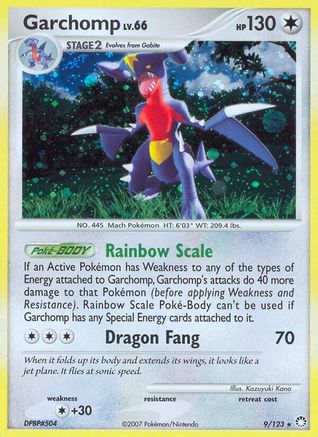 Mysterious Treasures 009/123 Garchomp - Reverse Holofoil - Holo Rare