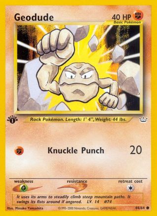 Neo Revelation 044/64 Geodude - 1st Edition - Common