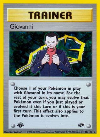 Gym Challenge 018/132 Giovanni (18) - Unlimited Holofoil - Holo Rare
