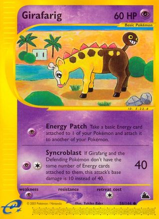 Skyridge 058 Girafarig - Reverse Holofoil - Common